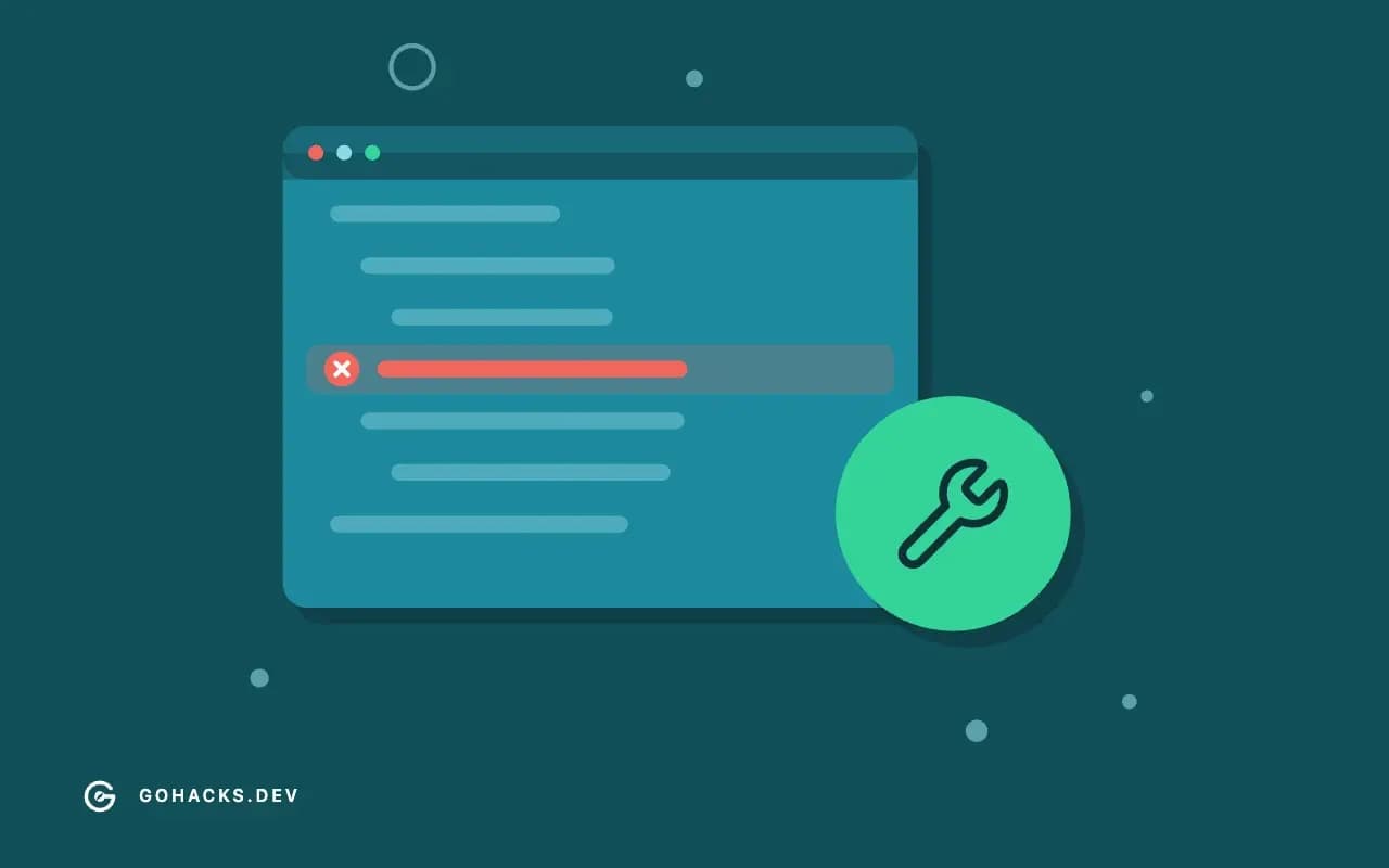 Flat illustration of a log with a failing line and a wrench.