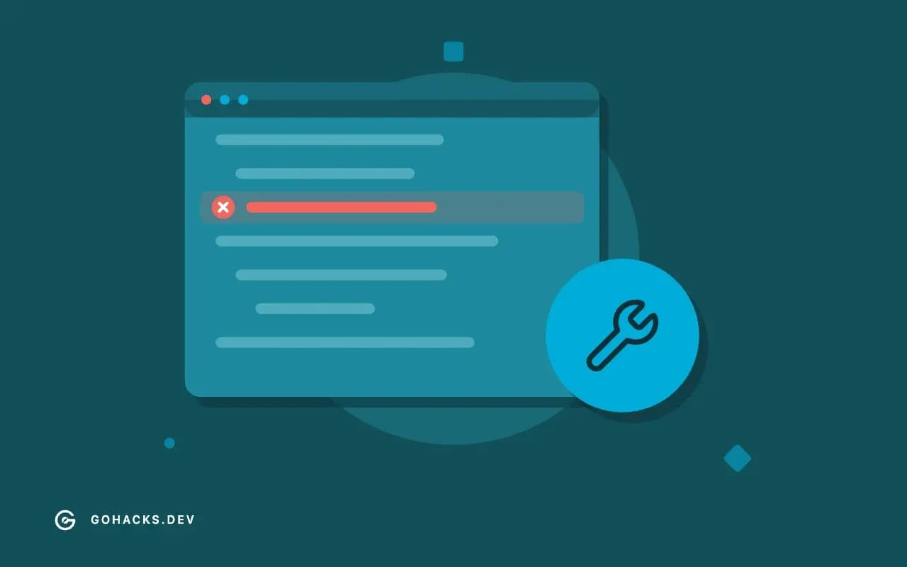 Flat illustration of a log with a failing line and a wrench.
