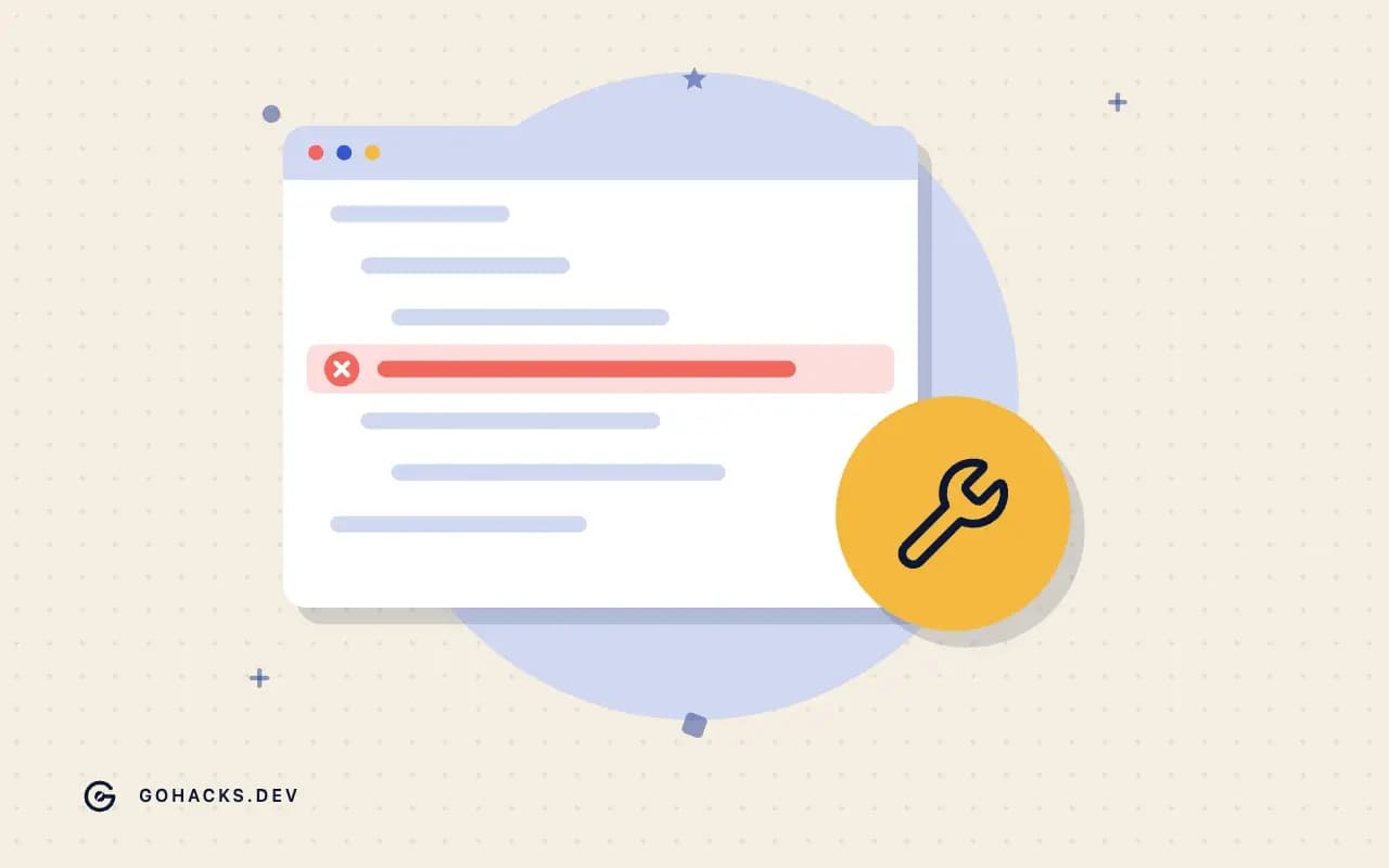 Flat illustration of a log with a failing line and a wrench.