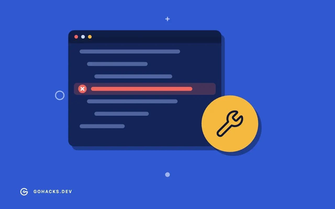 Flat illustration of a log with a failing line and a wrench.