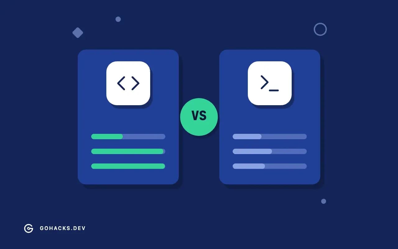 Flat illustration of two options weighed side by side.