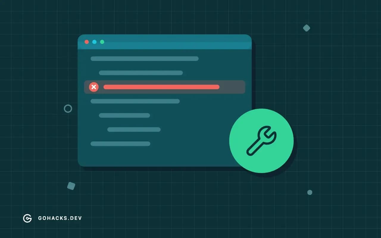 Flat illustration of a log with a failing line and a wrench.