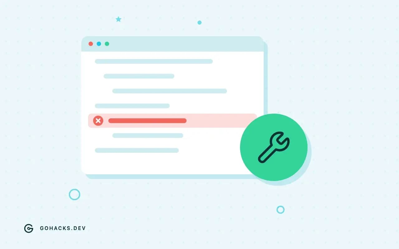 Flat illustration of a log with a failing line and a wrench.