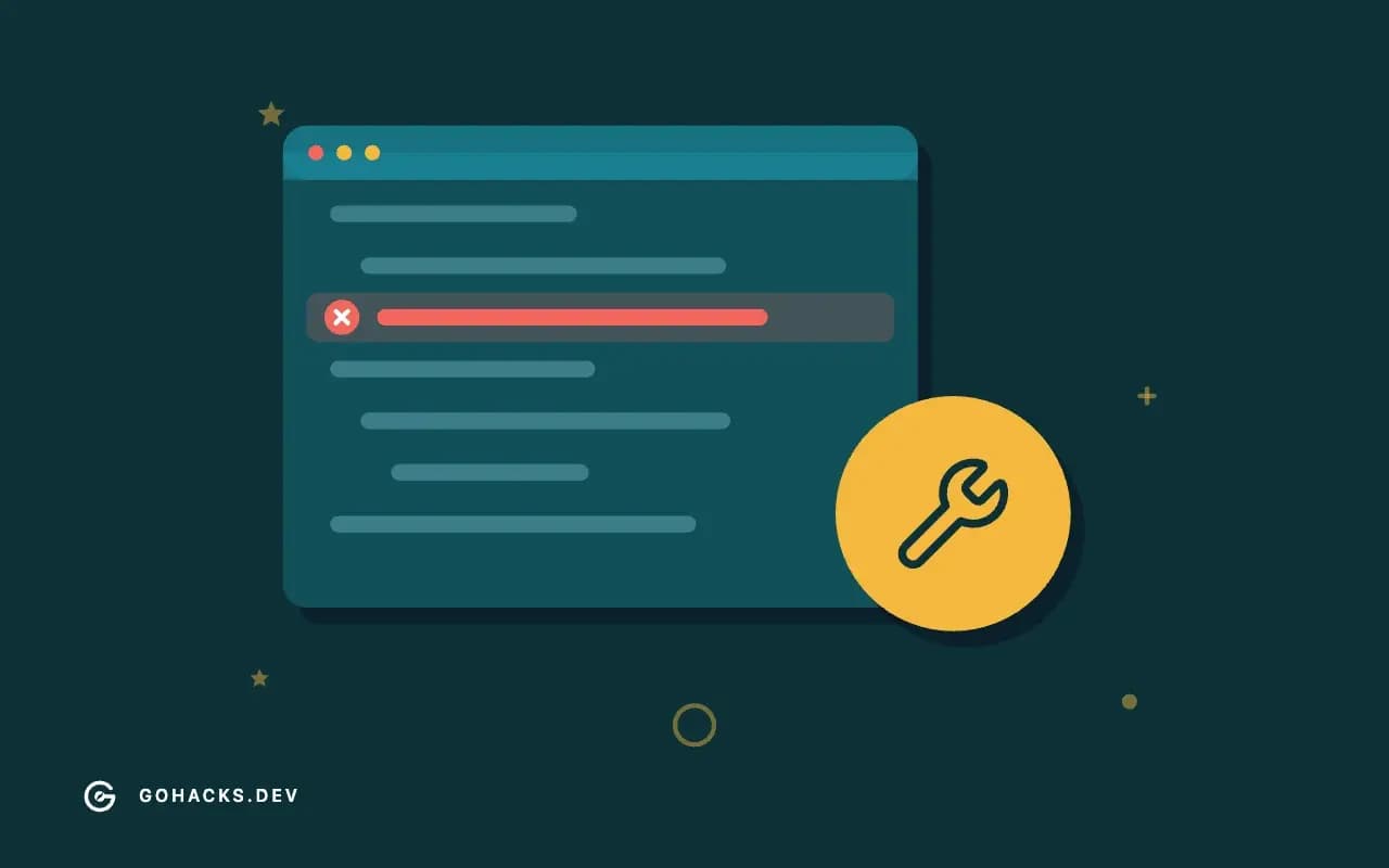 Flat illustration of a log with a failing line and a wrench.