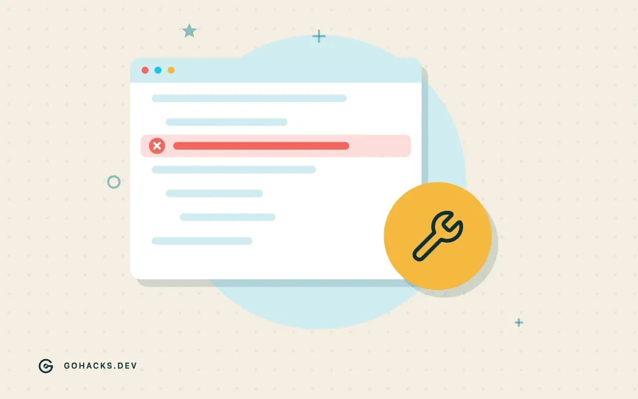 Flat illustration of a log with a failing line and a wrench.