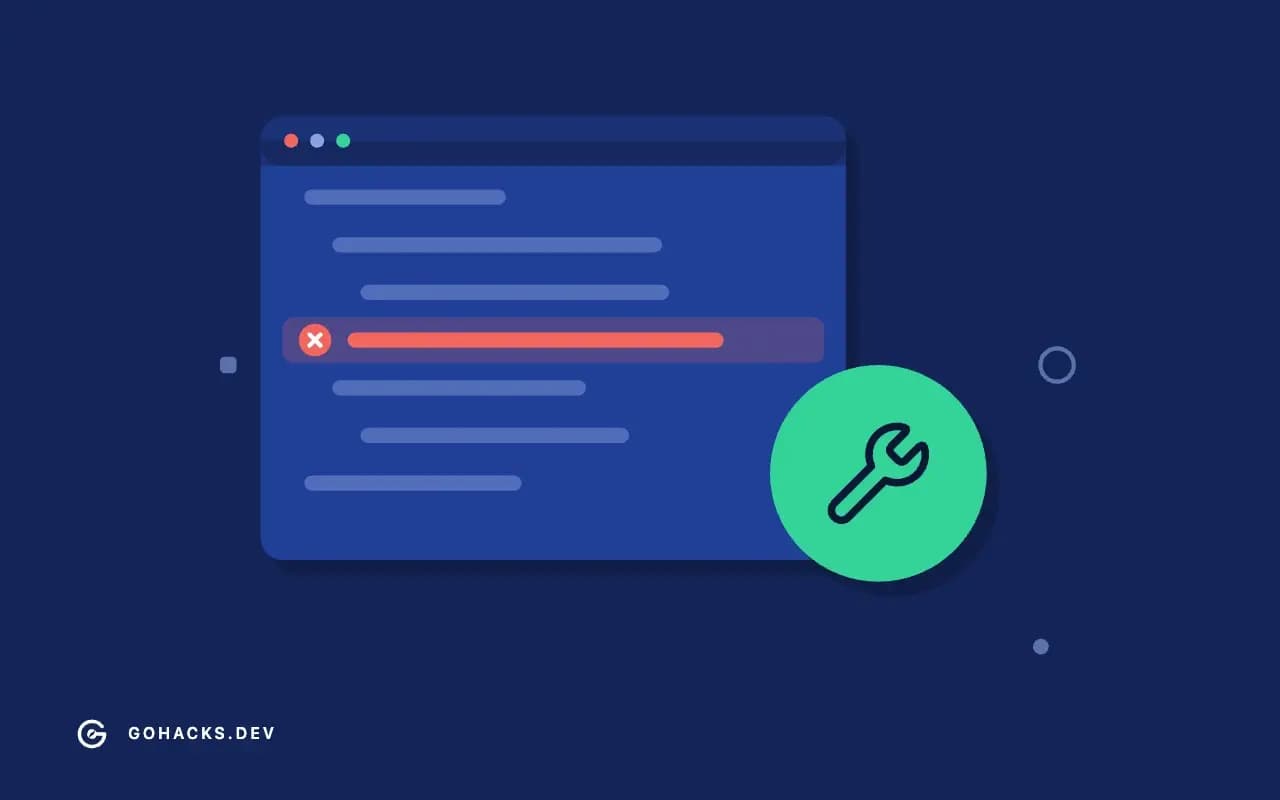 Flat illustration of a log with a failing line and a wrench.