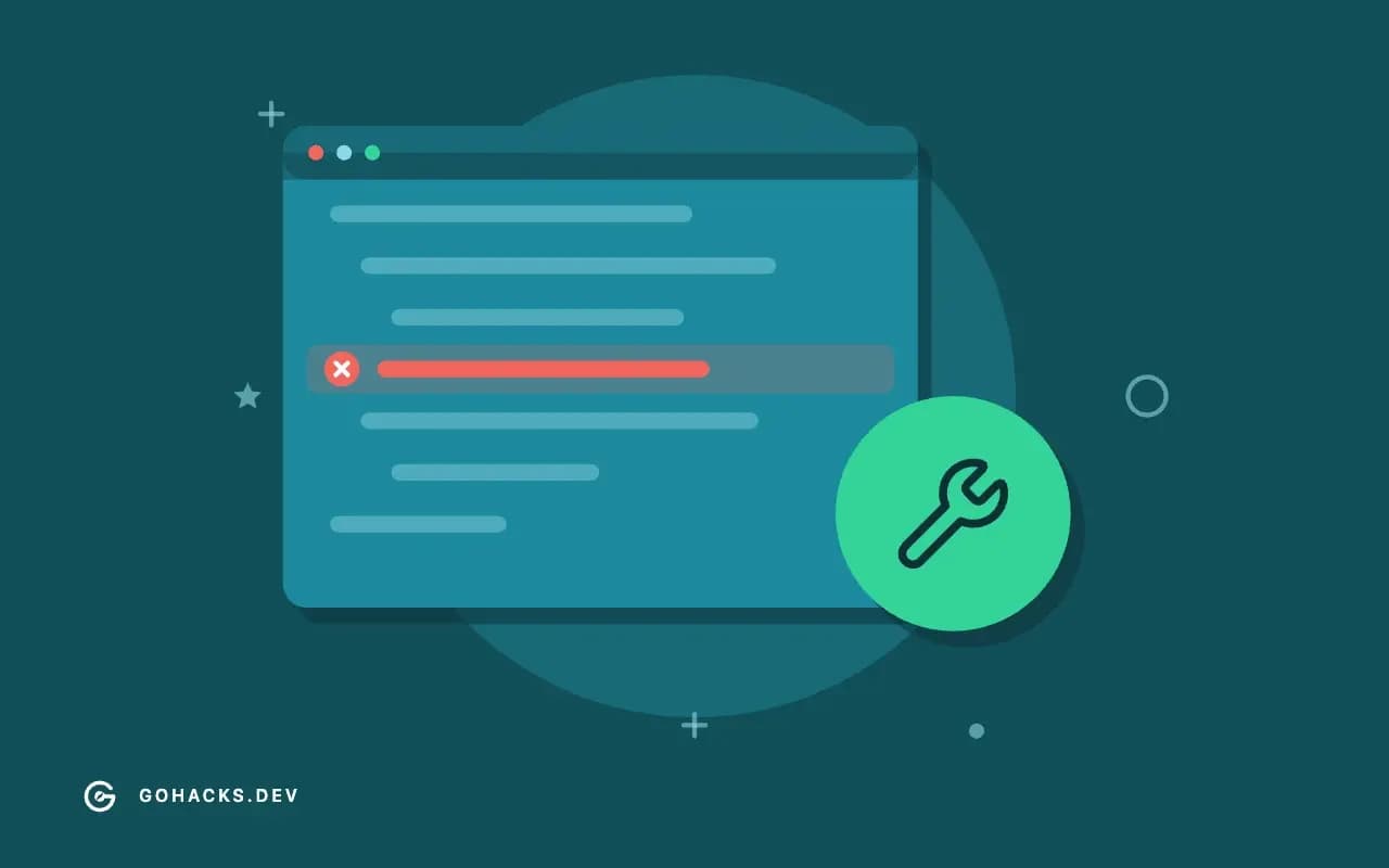 Flat illustration of a log with a failing line and a wrench.