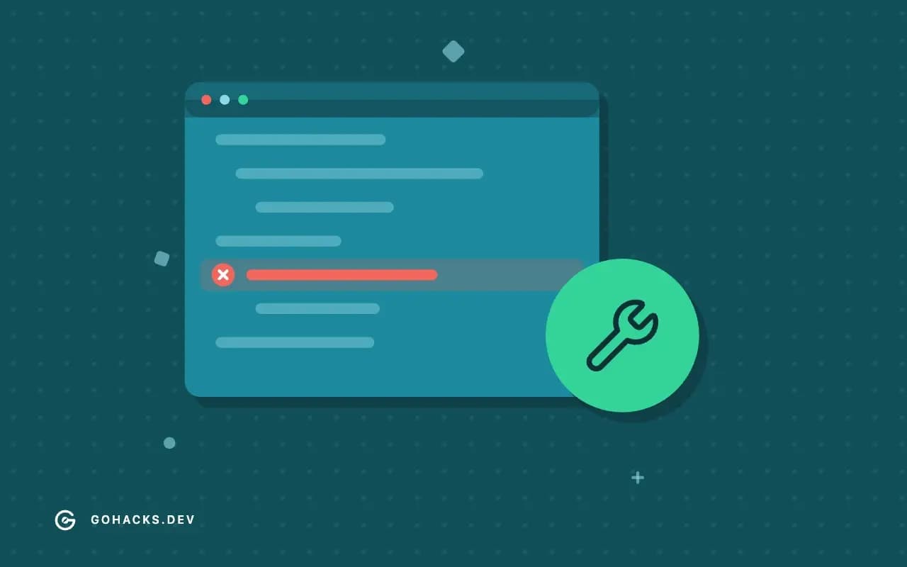 Flat illustration of a log with a failing line and a wrench.