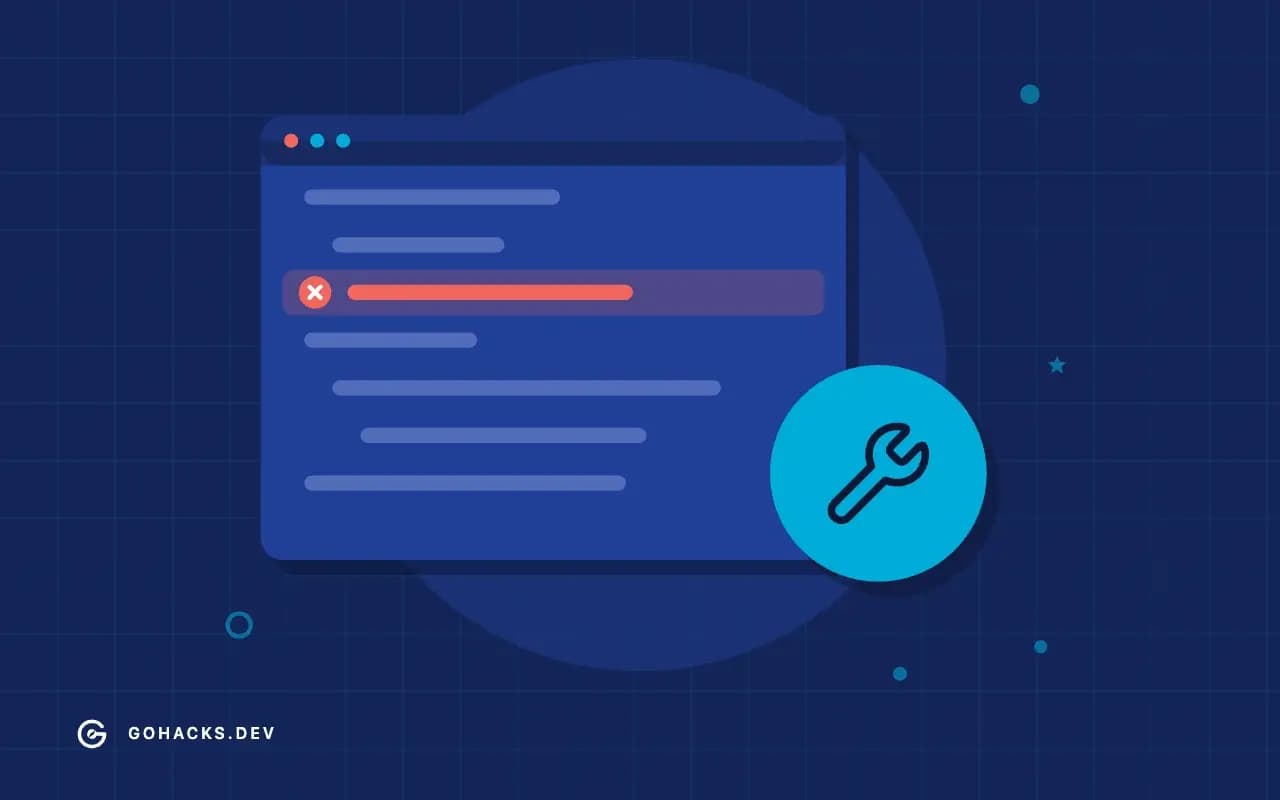 Flat illustration of a log with a failing line and a wrench.
