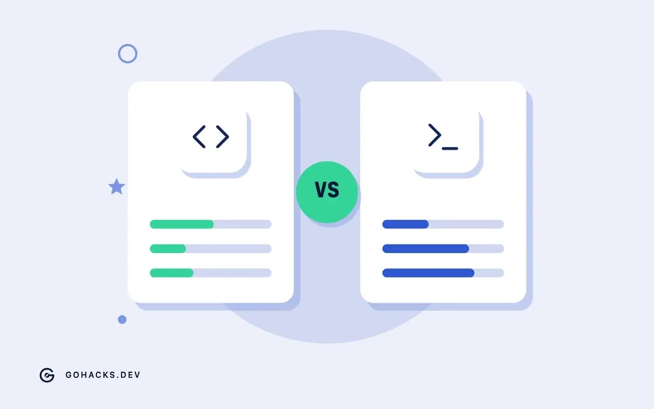 Flat illustration of two options weighed side by side.