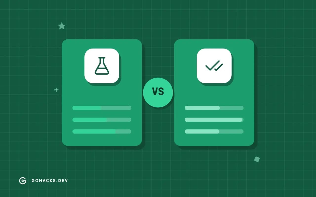 Flat illustration of two options weighed side by side.