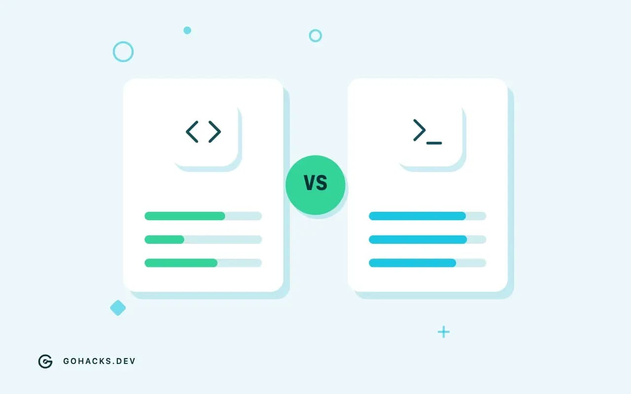 Flat illustration of two options weighed side by side.
